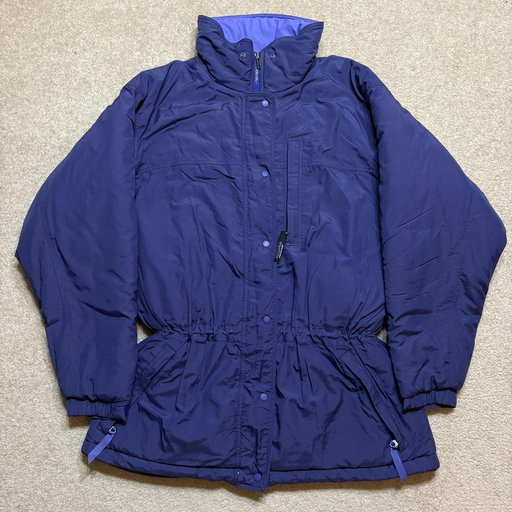 Vtg Patagonia Guide Parka Jacket Womens Medium Cobalt Blue Insulated Ski 90s